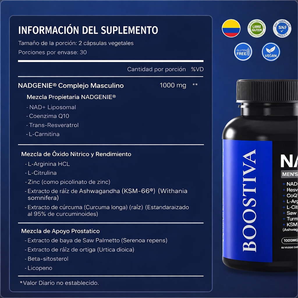 NAD+ Liposomal para Hombres