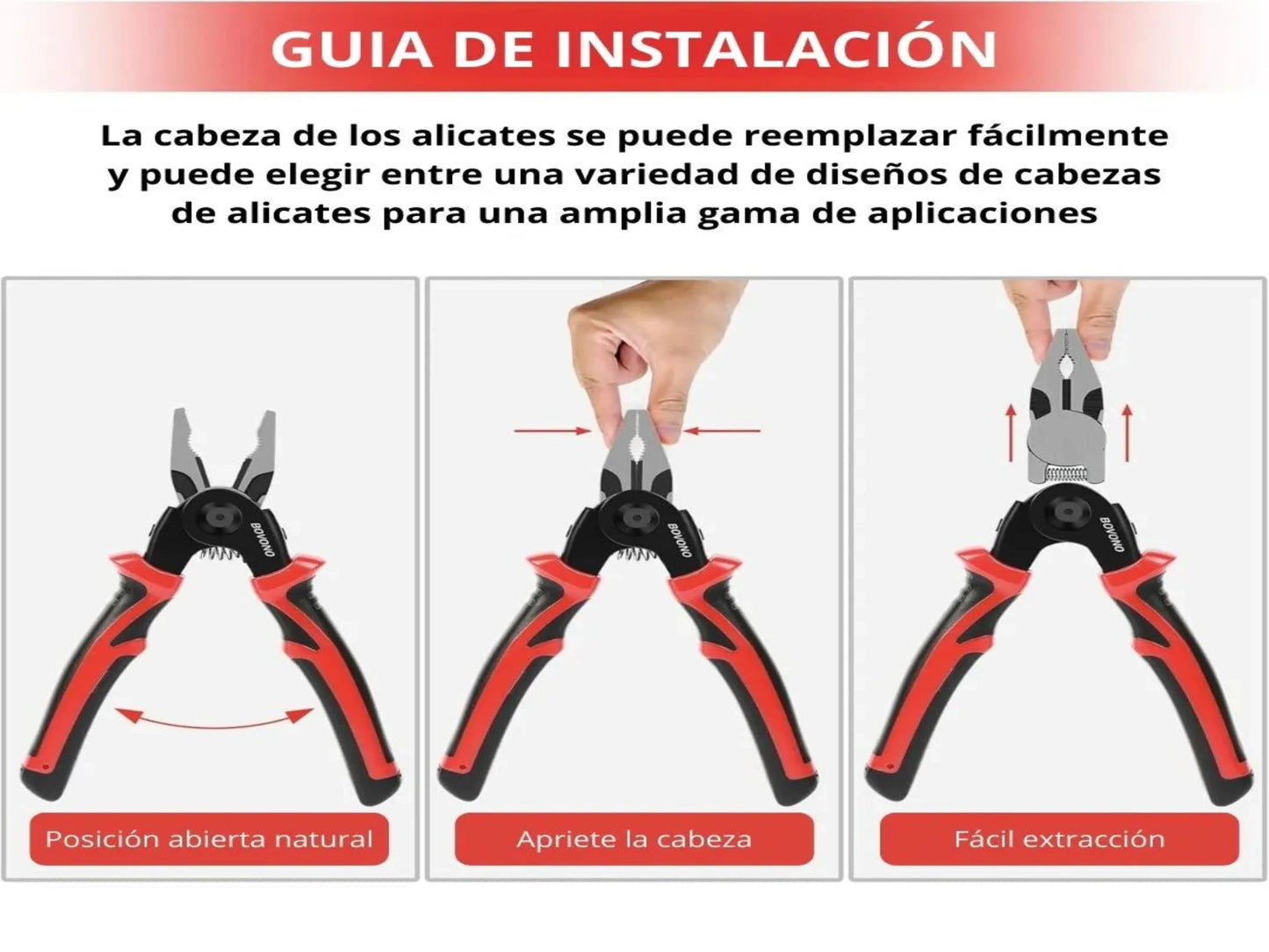 ALICATE DE PUNTA INTERCAMBIABLE
