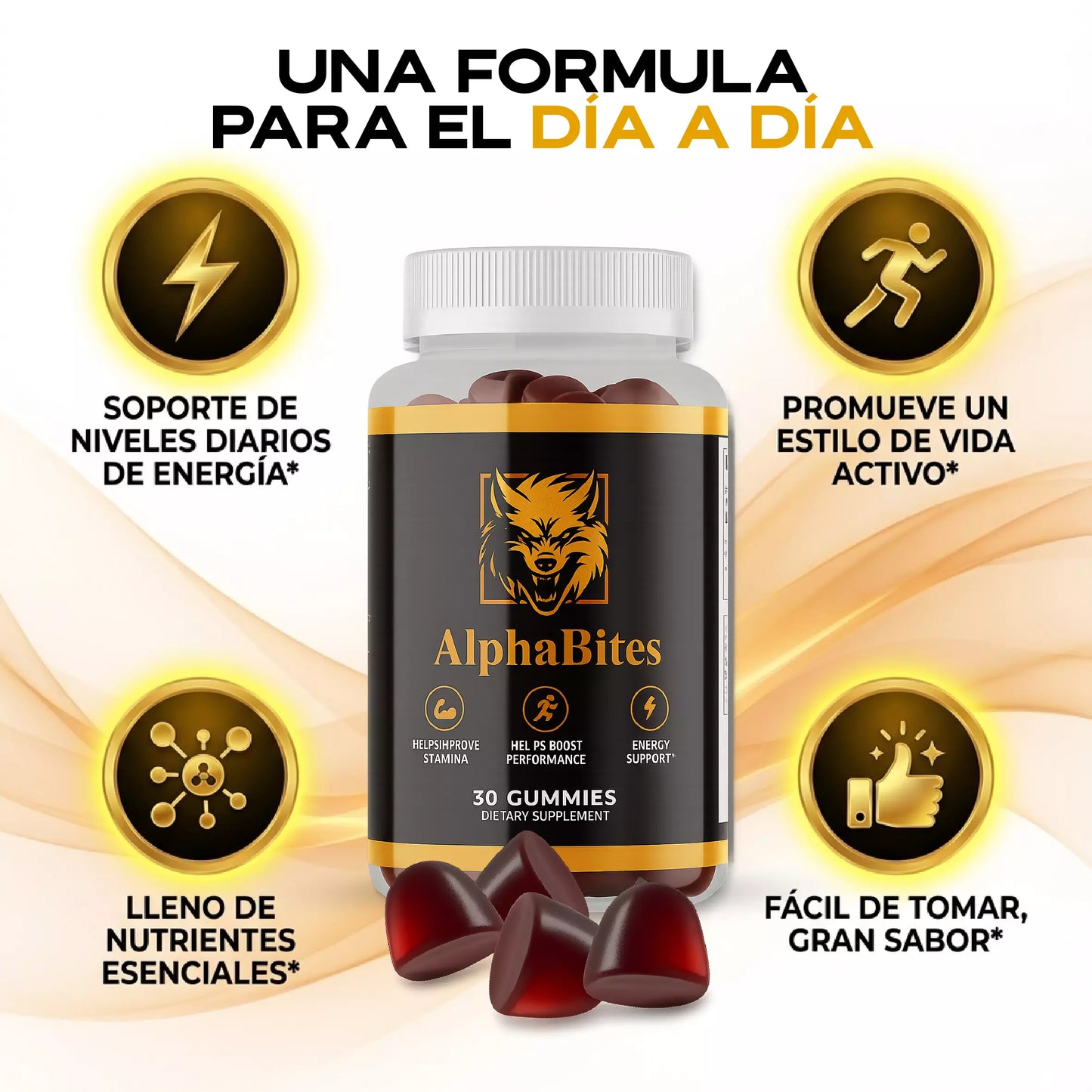 AlphaBomb — PAGA 1 LLEVA 2 Dureza de acero. Energía de depredador.