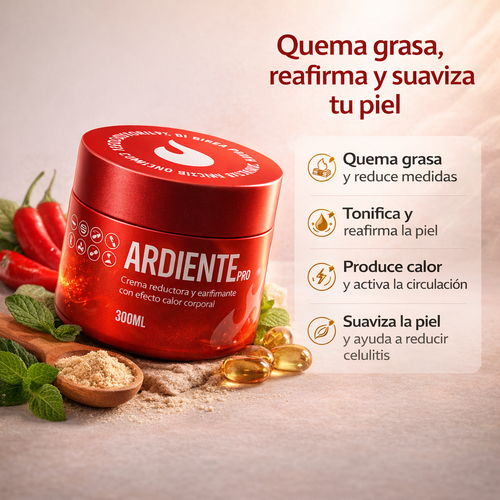 Ardiente PRO 2X1 - Crema Reductora, reductora y eliminadora de estrias