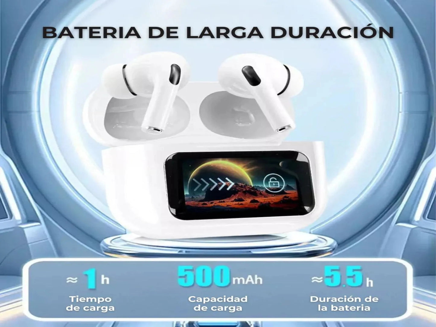 AUDÍFONOS INALÁMBRICOS CON PANTALLA