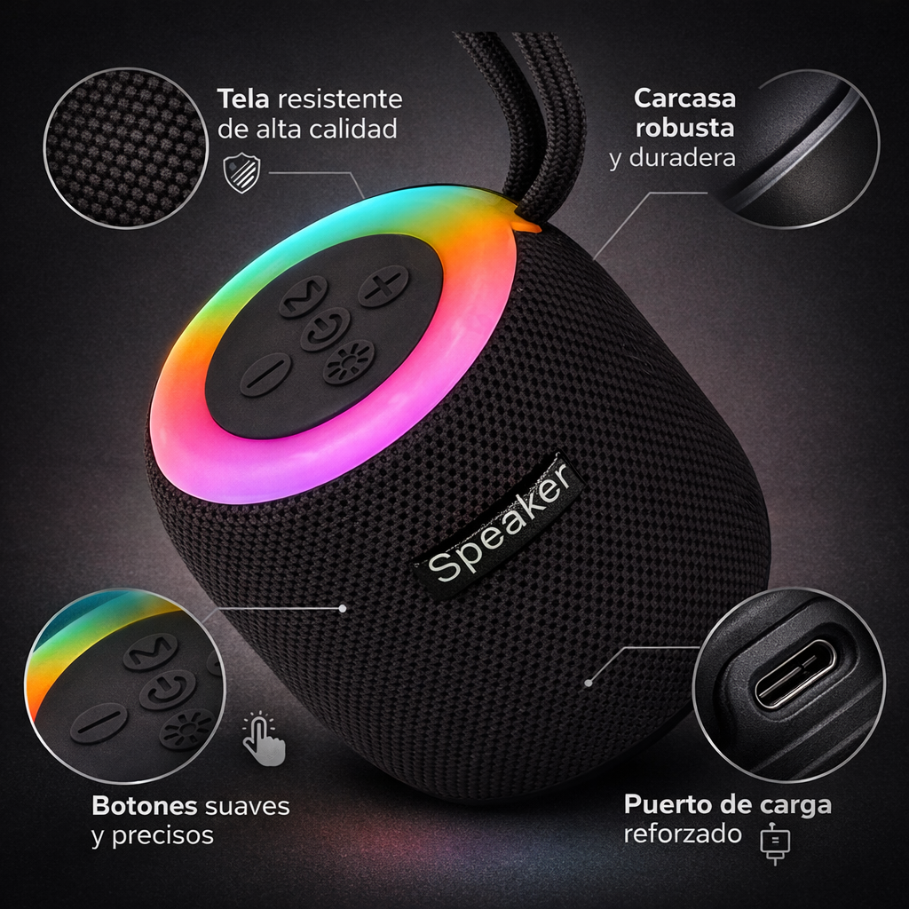 Mini Parlante BeatWave | Música potente en cualquier lugar, sin complicaciones