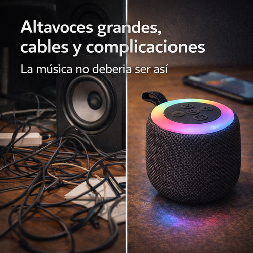 Mini Parlante BeatWave | Música potente en cualquier lugar, sin complicaciones