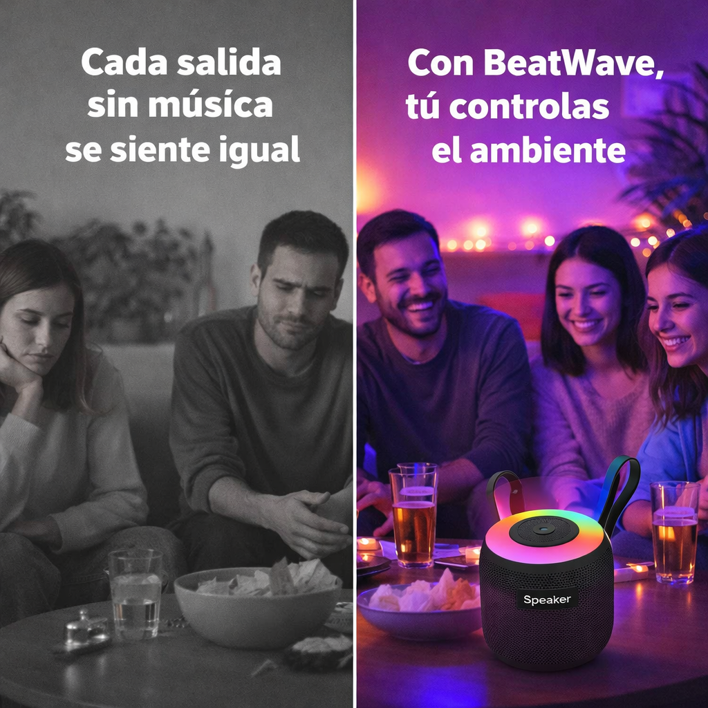 Mini Parlante BeatWave | Música potente en cualquier lugar, sin complicaciones