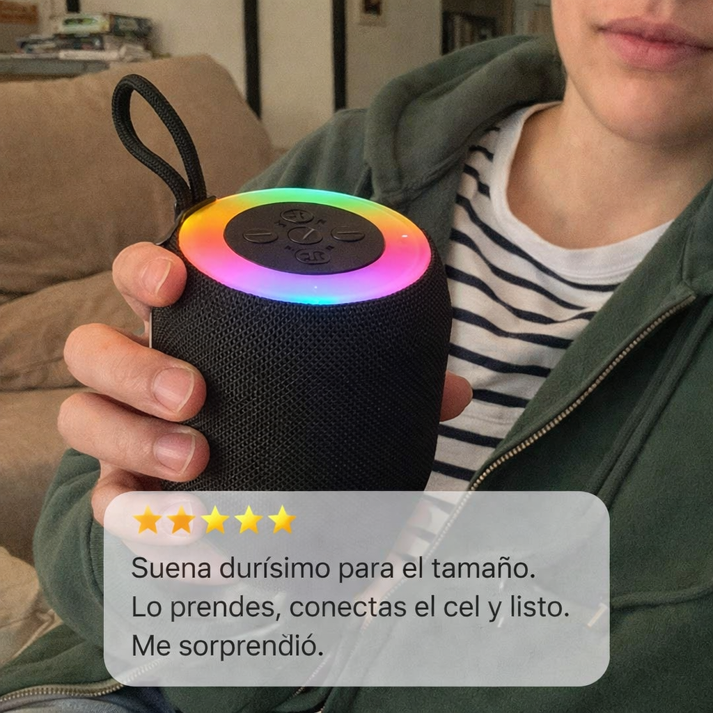 Mini Parlante BeatWave | Música potente en cualquier lugar, sin complicaciones