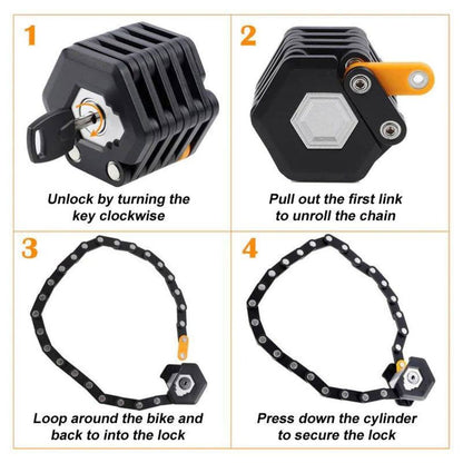 CANDADO PLEGABLE PARA BICICLETA