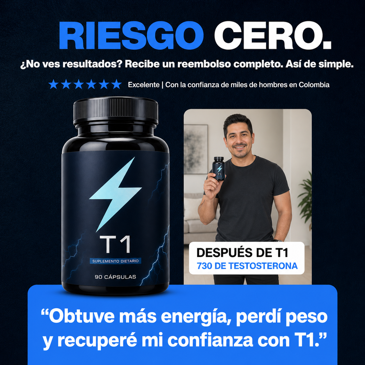 Cápsulas T1 - Impulso de Testosterona
