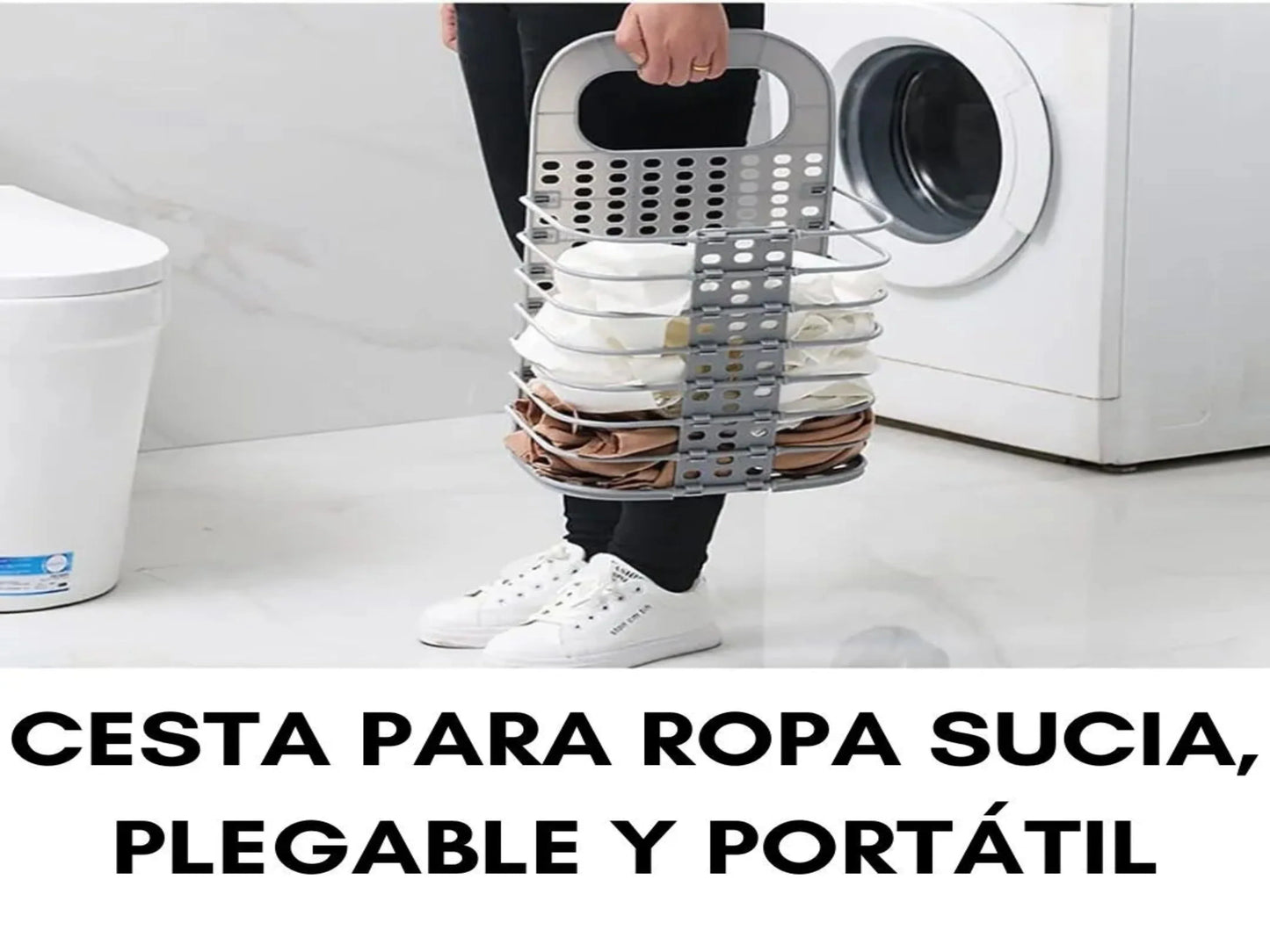 CESTA PLEGABLE PARA ROPA