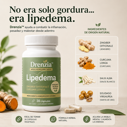 DRENZIA™ |¿Y si no fuera gordura… sino lipedema? Ayuda a combatir inflamación y pesadez desde adentro
