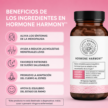 HORMONE HARMONY™ | ¿Cansancio, grasa abdominal y cambios de humor constantes?