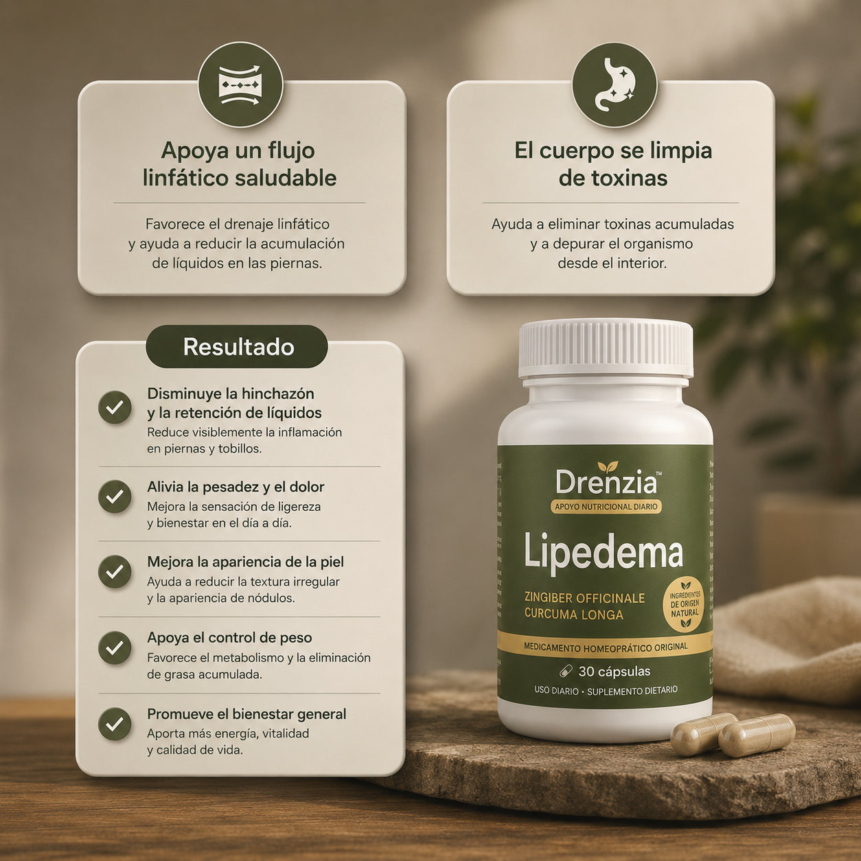 DRENZIA™ |¿Y si no fuera gordura… sino lipedema? Ayuda a combatir inflamación y pesadez desde adentro