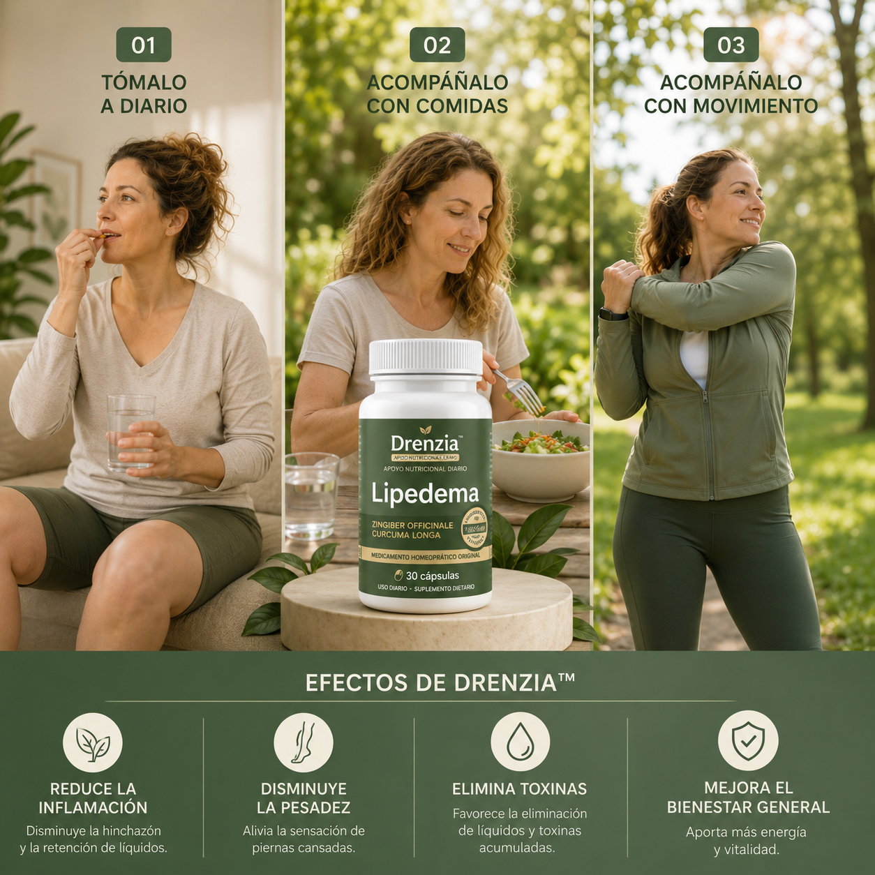 DRENZIA™ |¿Y si no fuera gordura… sino lipedema? Ayuda a combatir inflamación y pesadez desde adentro