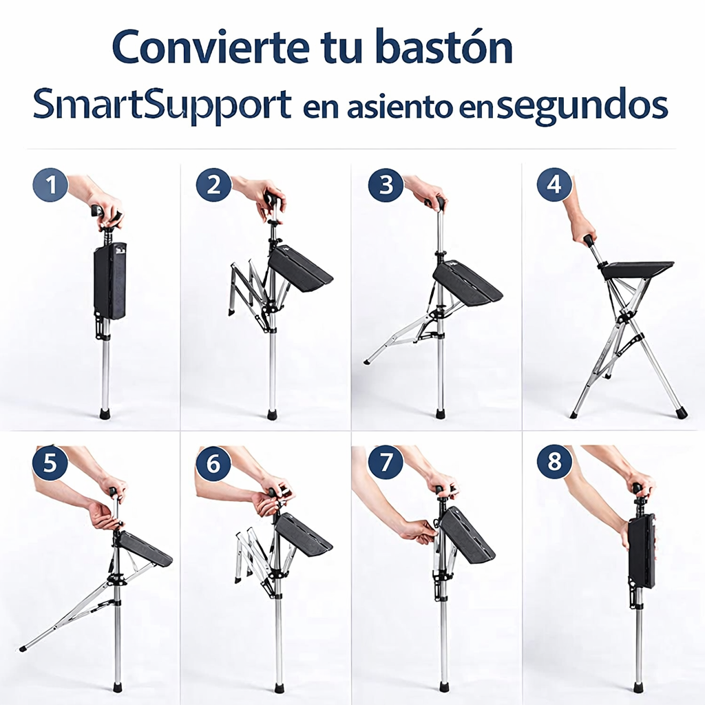 Bastón Multifuncional SmartSupport® | Estabilidad y confianza en cada paso