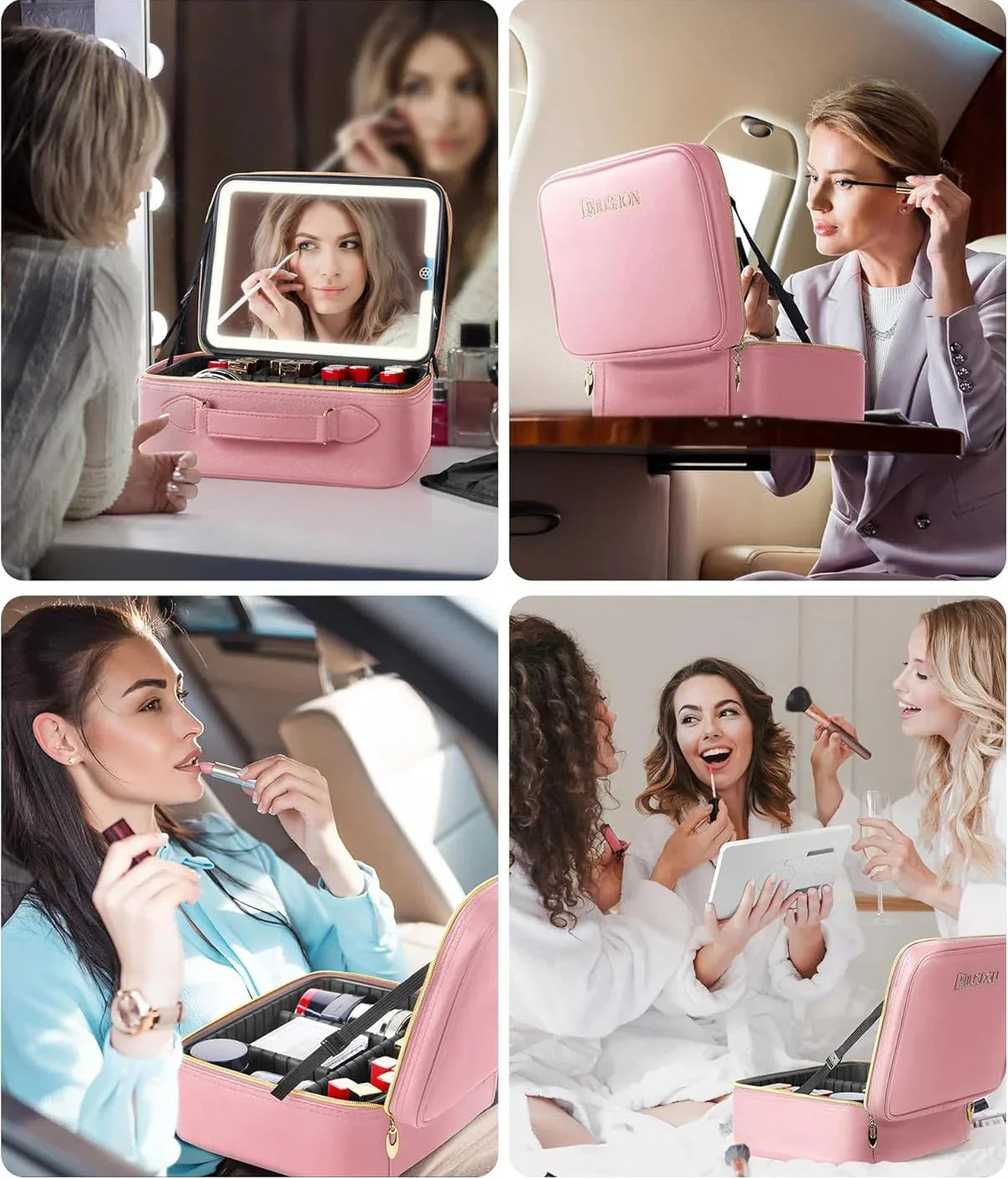COSMETIQUERA CON ESPEJO LED
