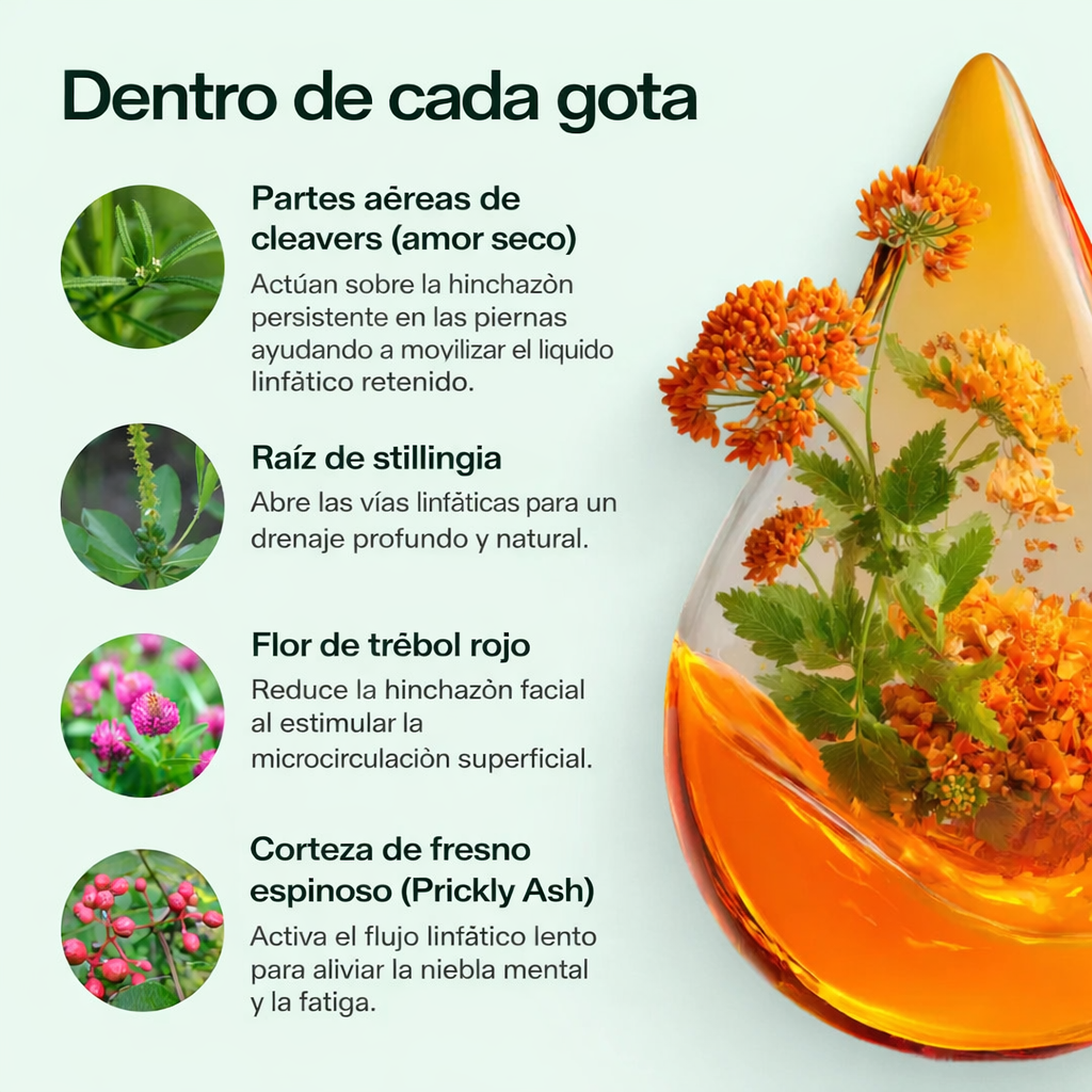 Gotas de bienestar para drenaje linfático