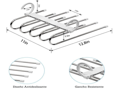 GANCHO RETRÁCTIL PARA ROPA X 6