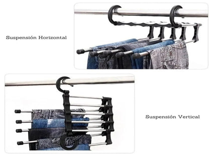 GANCHO RETRÁCTIL PARA ROPA X 6