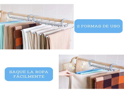 GANCHO RETRÁCTIL PARA ROPA X 6