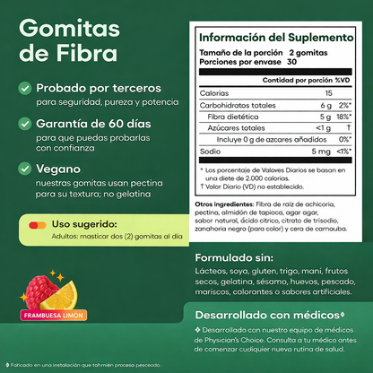 Gomitas de Fibra | Desinflama y suelta todo lo atascado