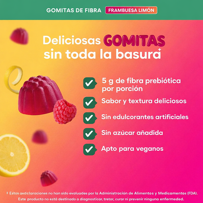 Gomitas de Fibra | Desinflama y suelta todo lo atascado