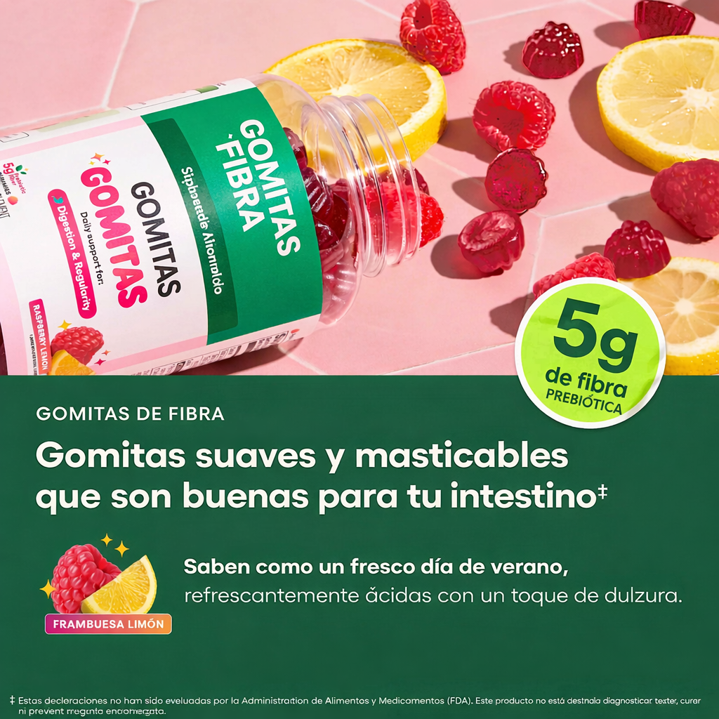 Gomitas de Fibra | Desinflama y suelta todo lo atascado