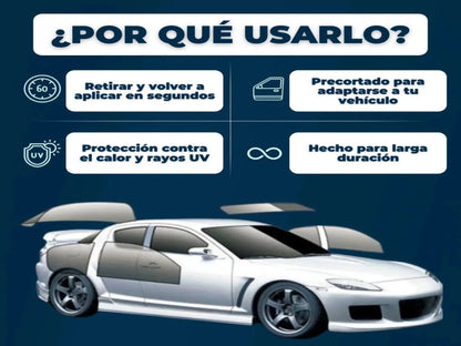 InstaTint - TINTE PARA VENTANAS DE CARRO (PACK X 4 VENTANAS)