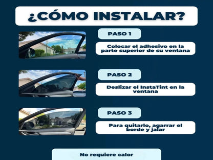InstaTint - TINTE PARA VENTANAS DE CARRO (PACK X 4 VENTANAS)