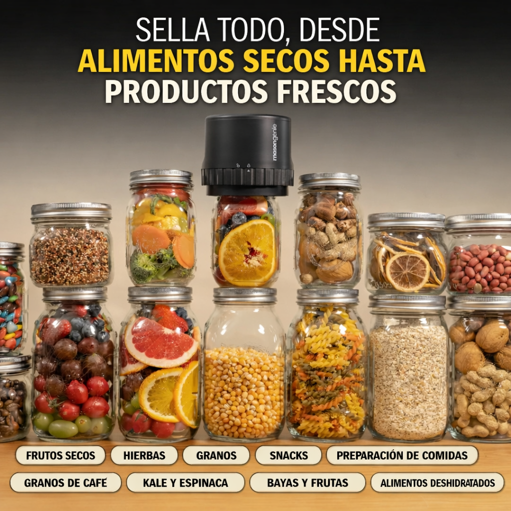 Kit de Sellador al Vacío de Frascos Mason