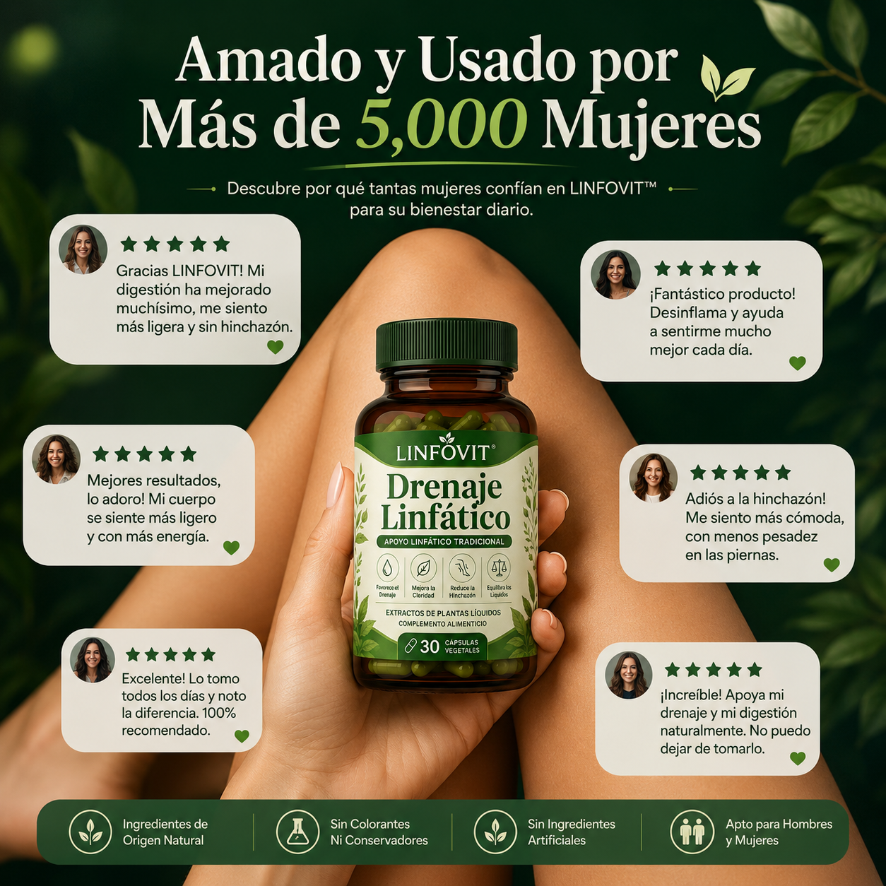 LINFOVIT™ | ¿Hinchazón, pesadez y líquidos retenidos?