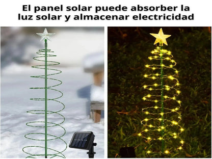 LÁMPARA ESPIRAL DE ÁRBOL DE NAVIDAD X 4
