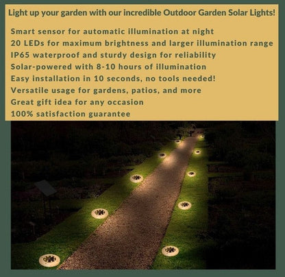 LÁMPARA SOLAR PARA JARDÍN SET X4