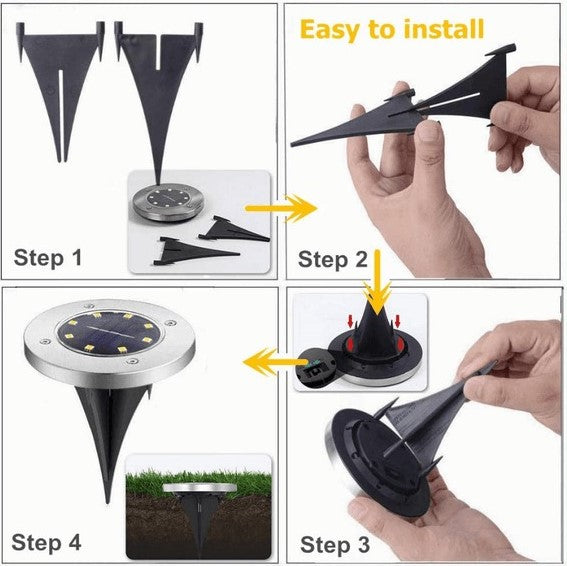 LÁMPARA SOLAR PARA JARDÍN SET X4