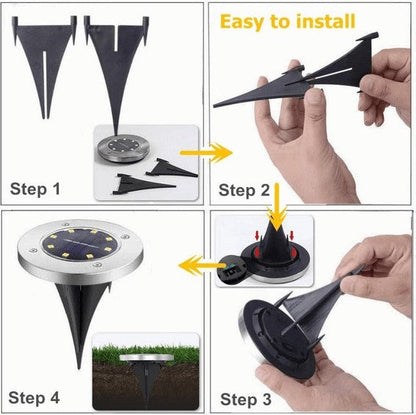 LÁMPARA SOLAR PARA JARDÍN SET X4