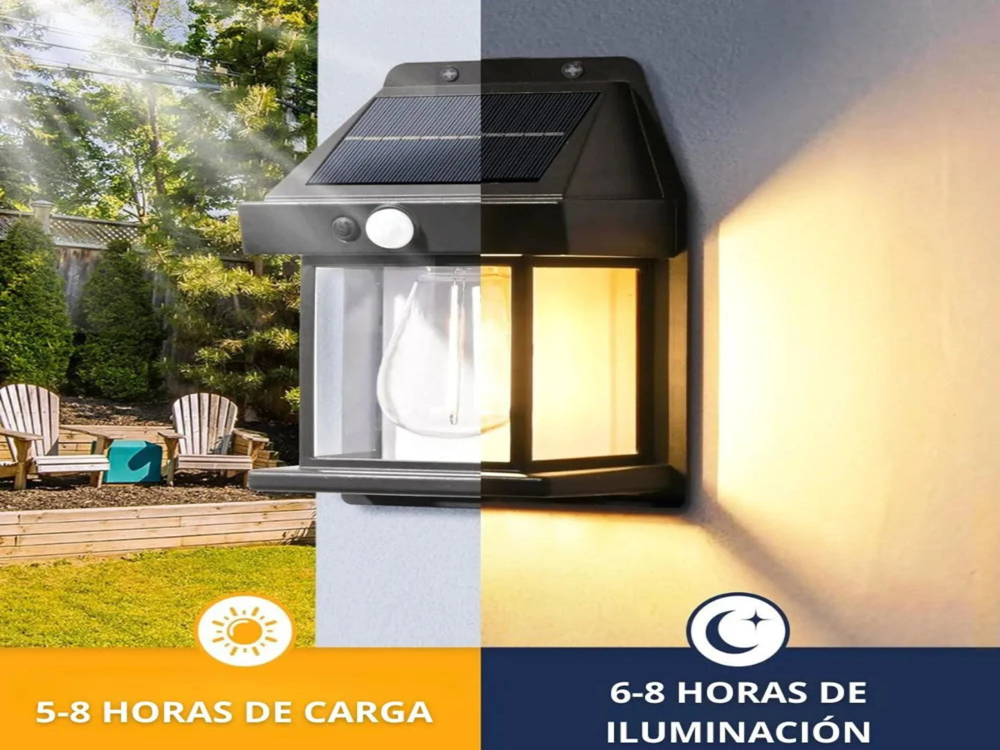 LÁMPARA SOLAR PARA PARED X2