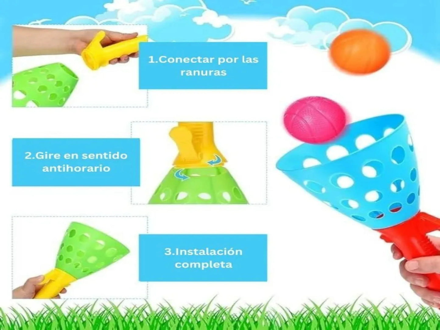 SET JUGUETE LANZA PELOTAS (PARA DOS)