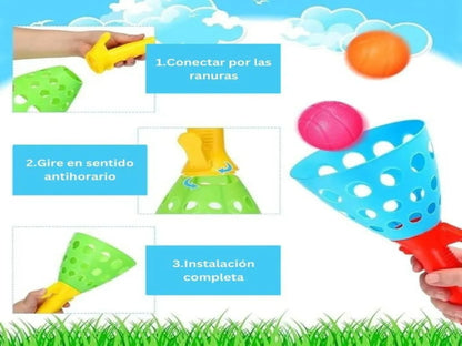 SET JUGUETE LANZA PELOTAS (PARA DOS)