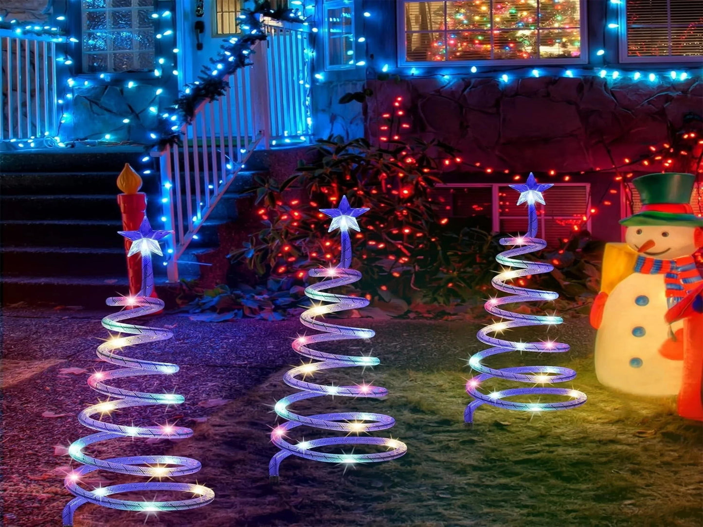 LUCES ESPIRAL DE ÁRBOL DE NAVIDAD