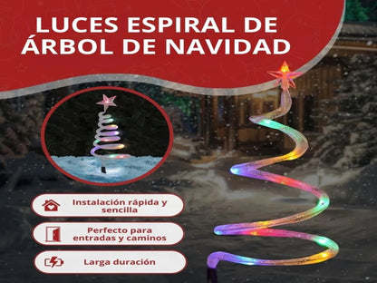 LUCES ESPIRAL DE ÁRBOL DE NAVIDAD