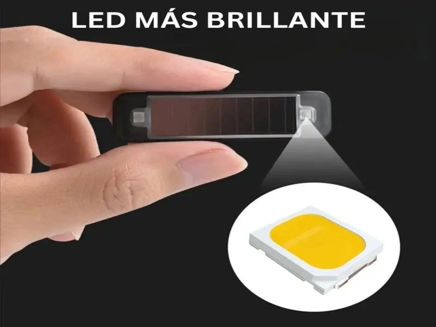 LUZ LED CON PANEL SOLAR X4