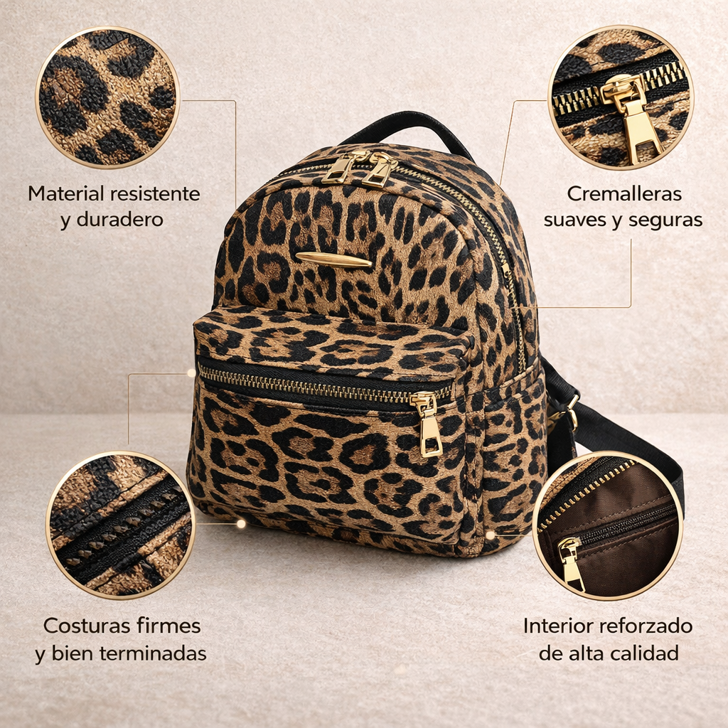 Mochila Leopardo PAGA1 LLEVA 2 UNIDADES