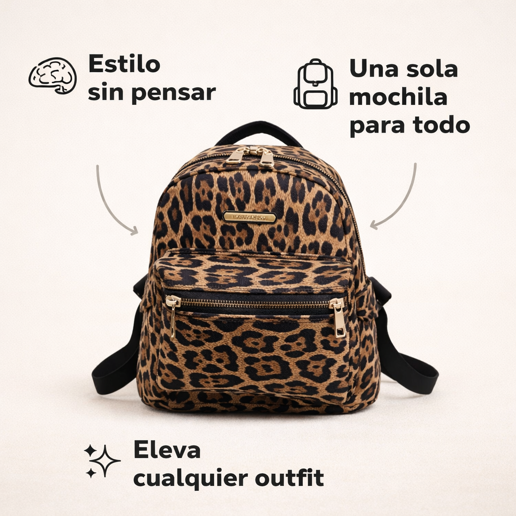 Mochila Leopardo PAGA1 LLEVA 2 UNIDADES