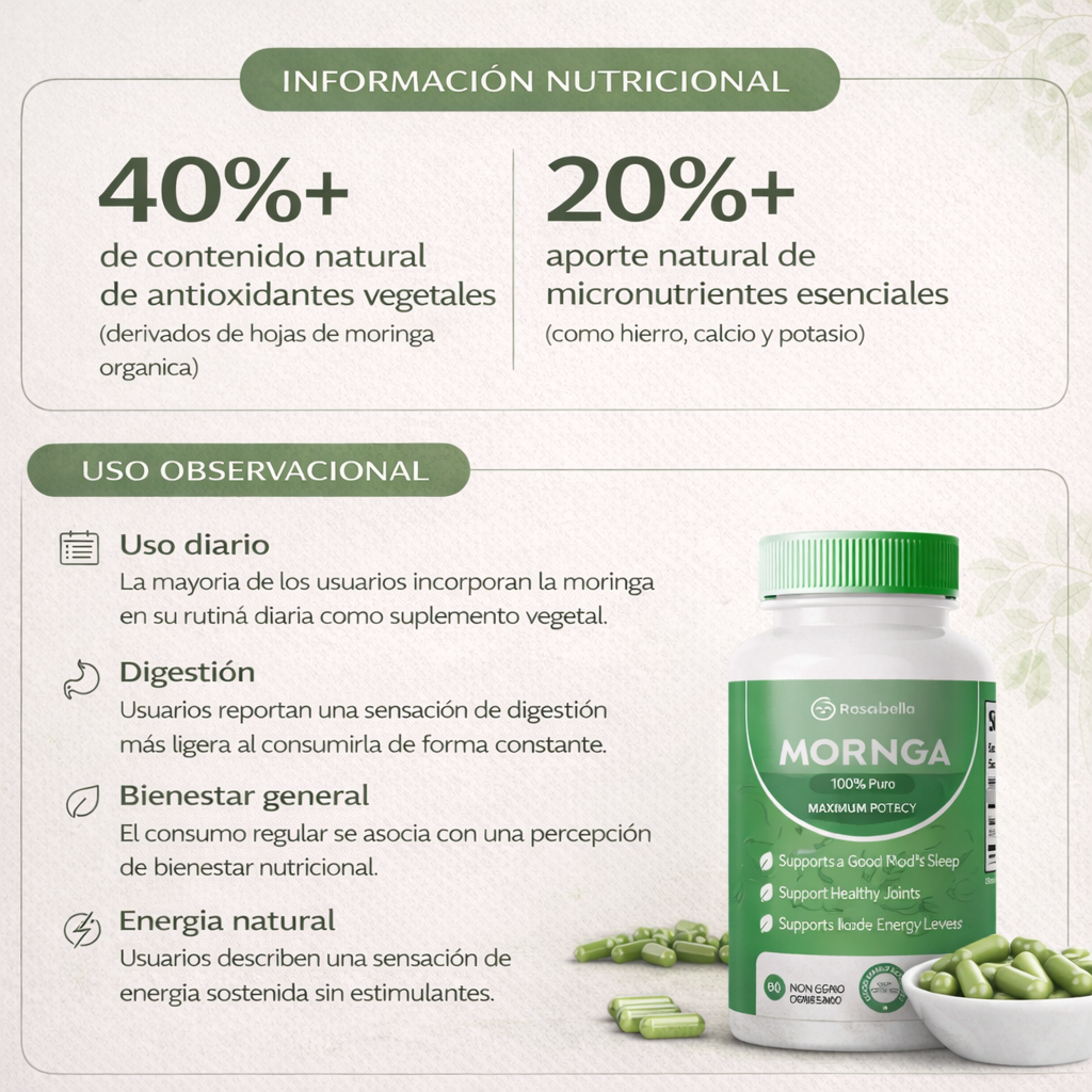 Capsulas de Moringa Orgánico