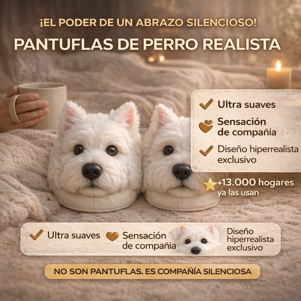 Pantuflas de Perro Súper Realistas — Siéntete como si caminaras con tu perro en cada paso 🐶