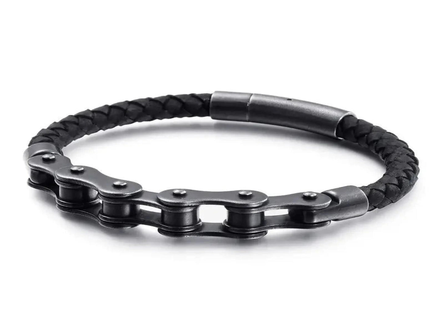 PULSERA TRENZADA DE CADENA DE BICICLETA
