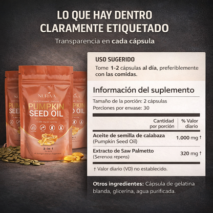 Pumpkin Seed Oil – Suplemento de Aceite de Semilla de Calabaza