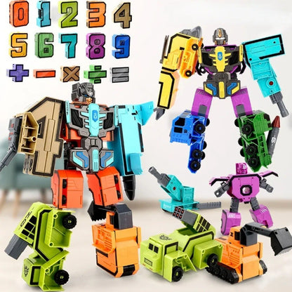 SET NUMEROS ROBOT TRANSFORMER