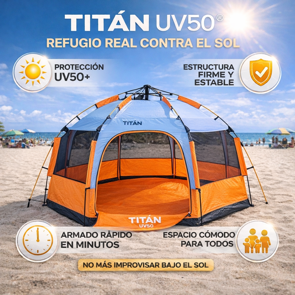 TITÁN UV50 | TIENDA DE CAMPAÑA PORTÁTIL | PAGA 1 LLEVA 2