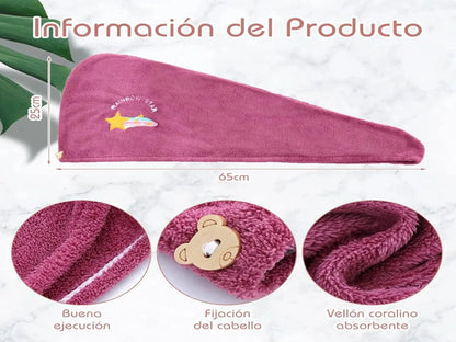 TOALLA PARA CABELLO X 2