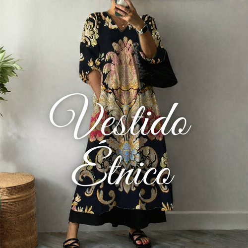 Vestido Vintage Étnico