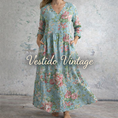 Vestido Vintage Floral